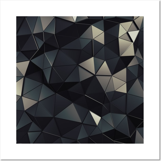 Polygon Noir Wall Art by GTC_Design